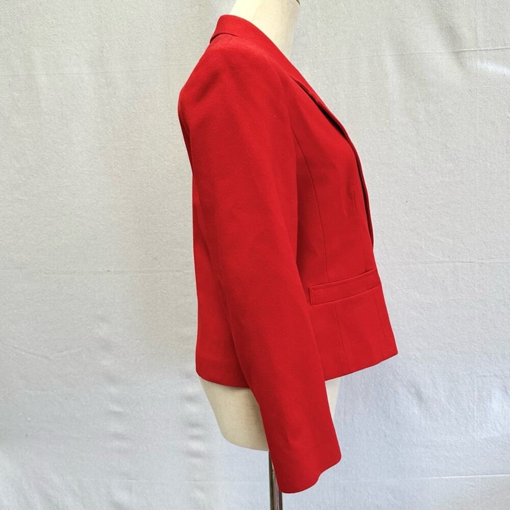 Vintage Pendleton Red 100% Virgin Wool Blazer Size 8P Petite One Button Lined - Picture 6 of 13